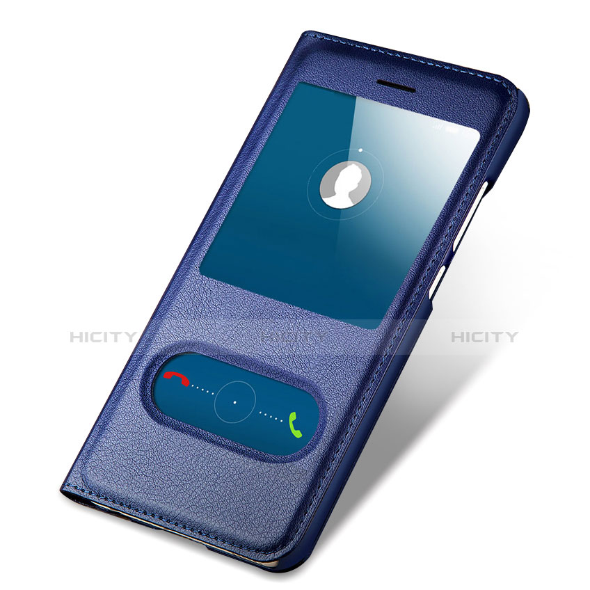 Funda de Cuero Cartera con Soporte para Huawei Mate 10 Lite Azul