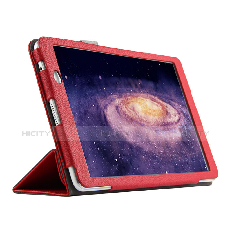 Funda de Cuero Cartera con Soporte para Huawei MediaPad M2 10.1 FDR-A03L FDR-A01W Rojo