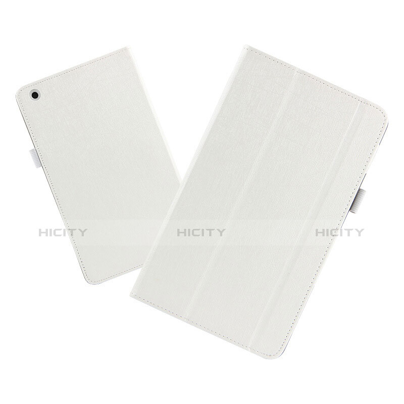 Funda de Cuero Cartera con Soporte para Huawei MediaPad M3 Lite 8.0 CPN-W09 CPN-AL00 Blanco