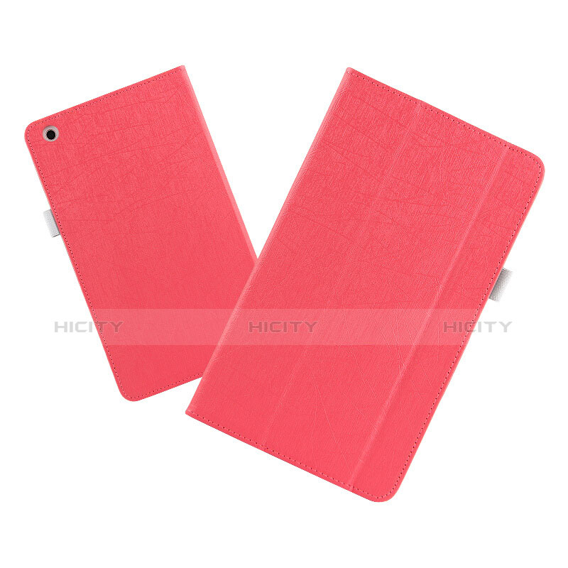 Funda de Cuero Cartera con Soporte para Huawei MediaPad M3 Lite 8.0 CPN-W09 CPN-AL00 Rojo