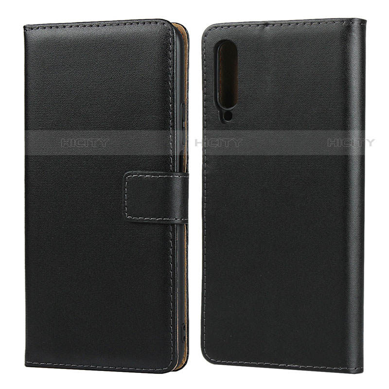 Funda de Cuero Cartera con Soporte para Huawei P Smart Pro (2019) Negro