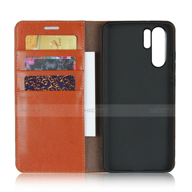 Funda de Cuero Cartera con Soporte para Huawei P30 Pro New Edition Naranja