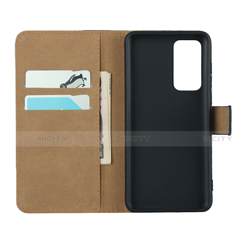 Funda de Cuero Cartera con Soporte para Huawei P40 Negro