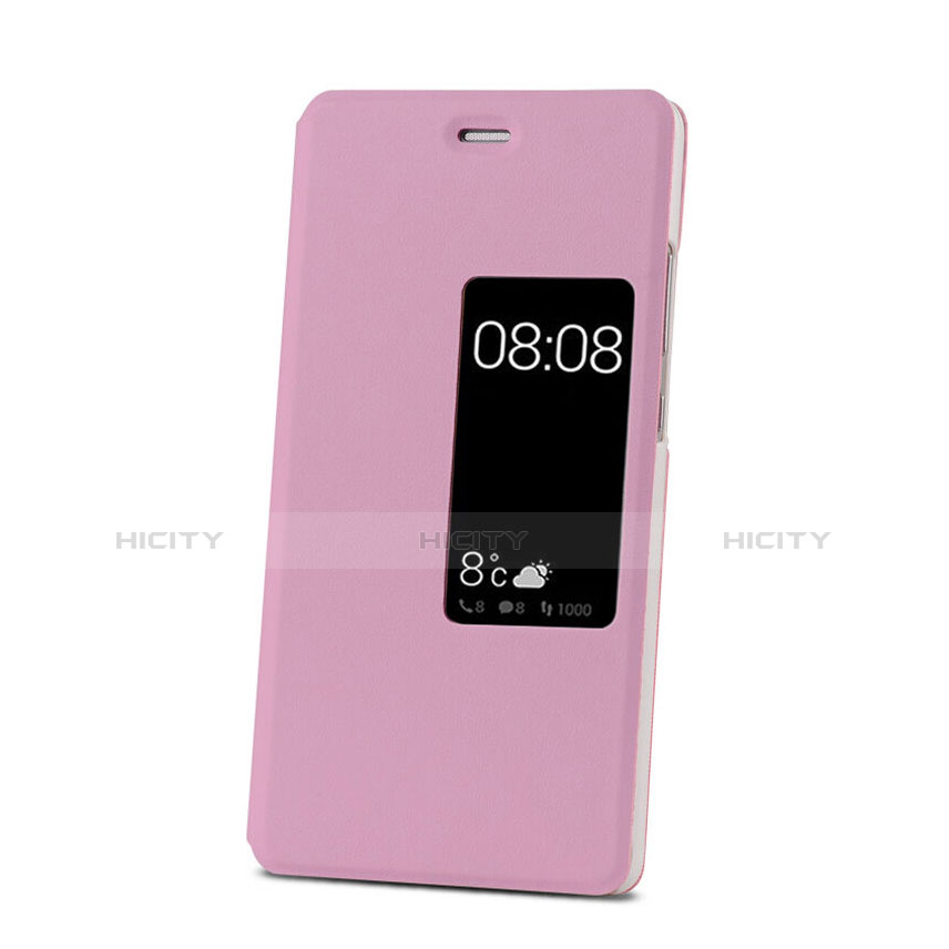 Funda de Cuero Cartera con Soporte para Huawei P9 Plus Rosa