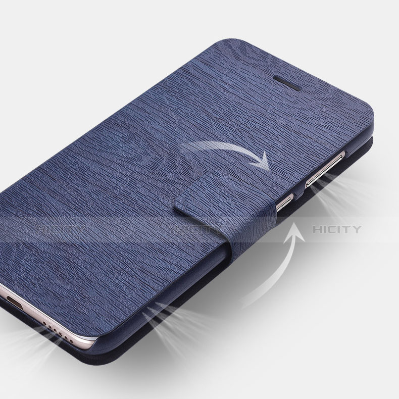 Funda de Cuero Cartera con Soporte para Huawei Y6 Pro (2017) Azul