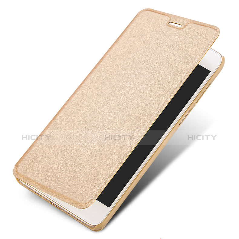 Funda de Cuero Cartera con Soporte para Huawei Y7 Prime Oro