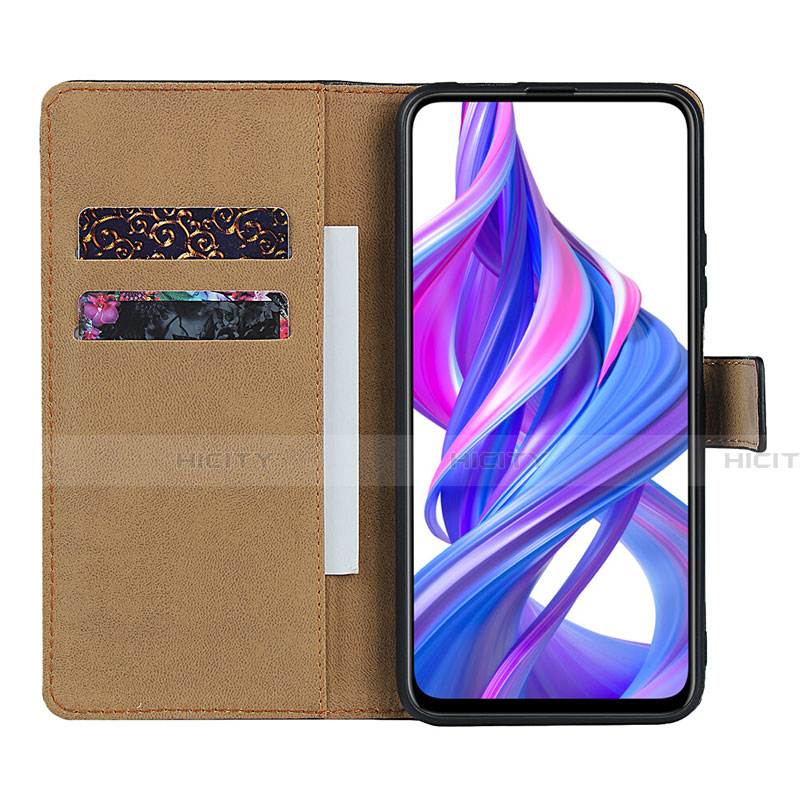 Funda de Cuero Cartera con Soporte para Huawei Y9 Prime (2019) Negro