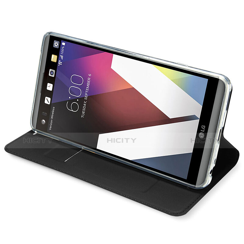 Funda de Cuero Cartera con Soporte para LG G6 Negro