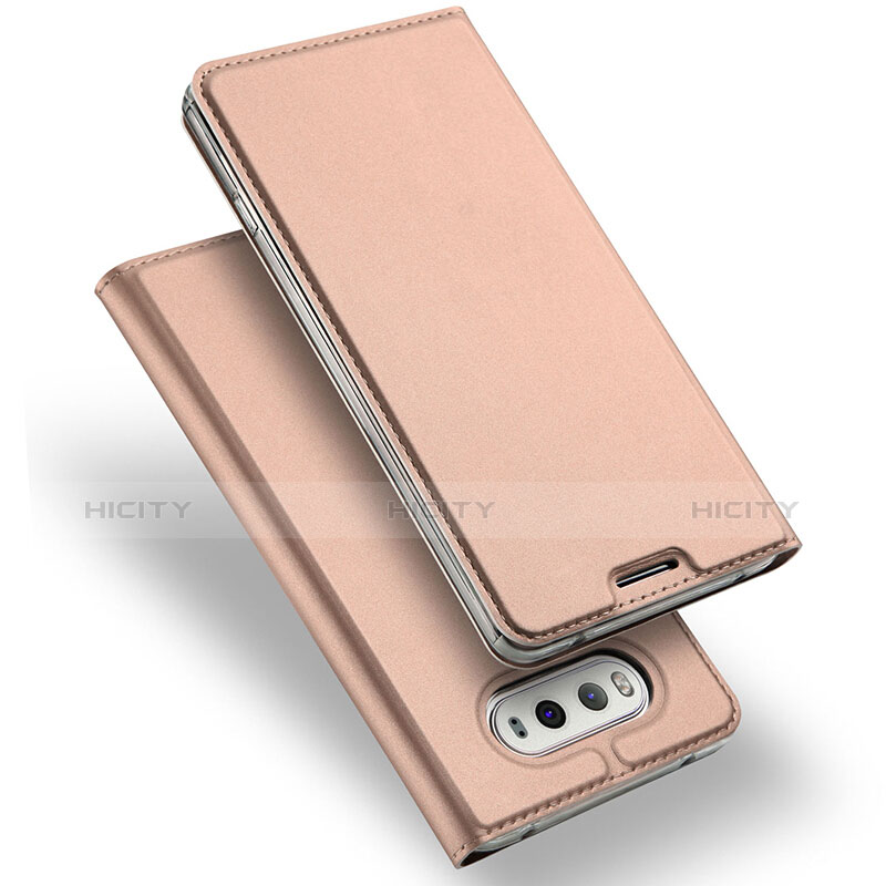 Funda de Cuero Cartera con Soporte para LG G6 Oro Rosa