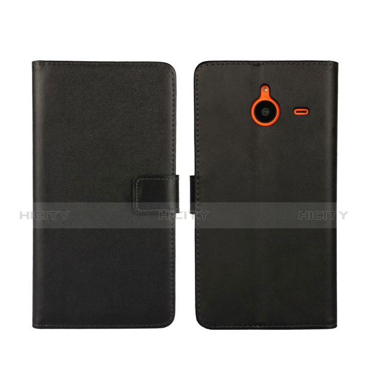 Funda de Cuero Cartera con Soporte para Microsoft Lumia 640 XL Lte Negro