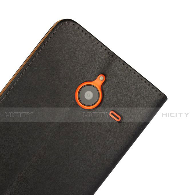 Funda de Cuero Cartera con Soporte para Microsoft Lumia 640 XL Lte Negro