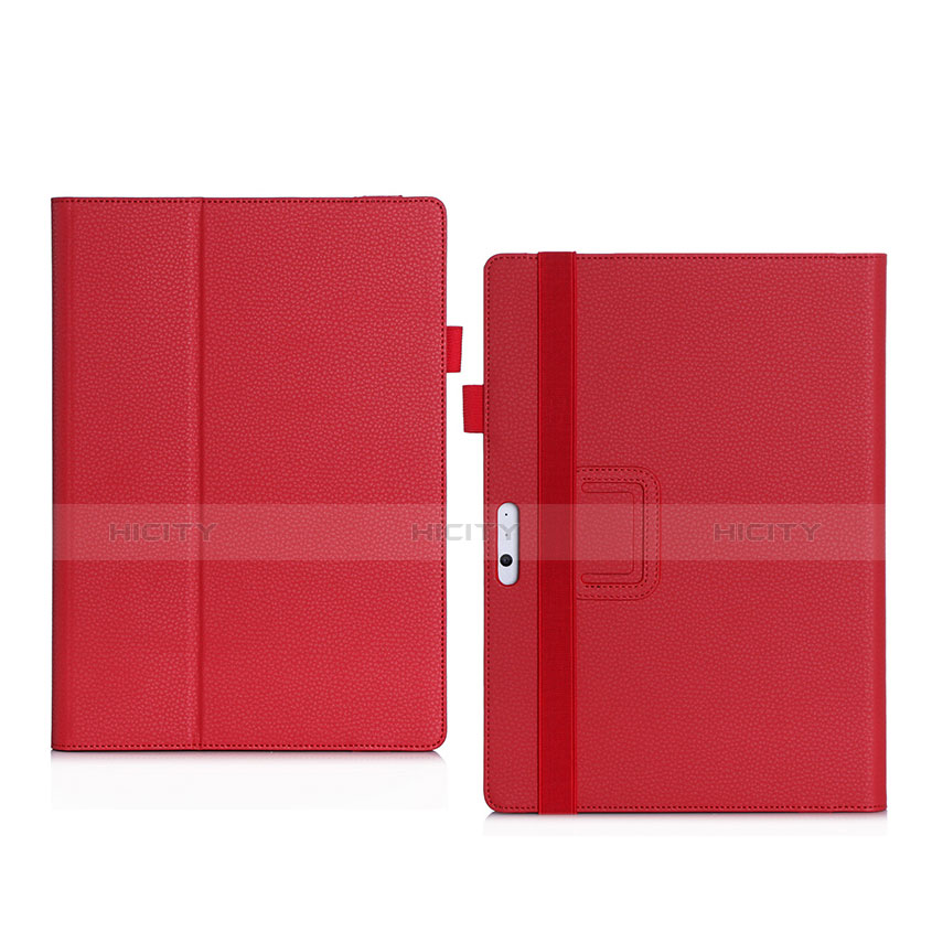 Funda de Cuero Cartera con Soporte para Microsoft Surface Pro 3 Rojo