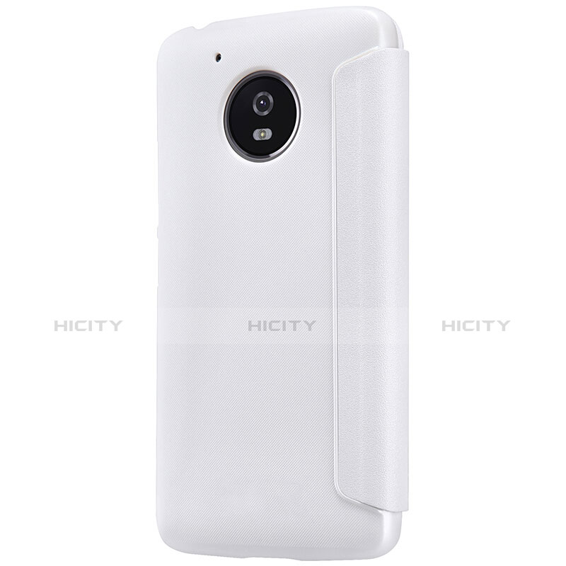 Funda de Cuero Cartera con Soporte para Motorola Moto G5 Blanco