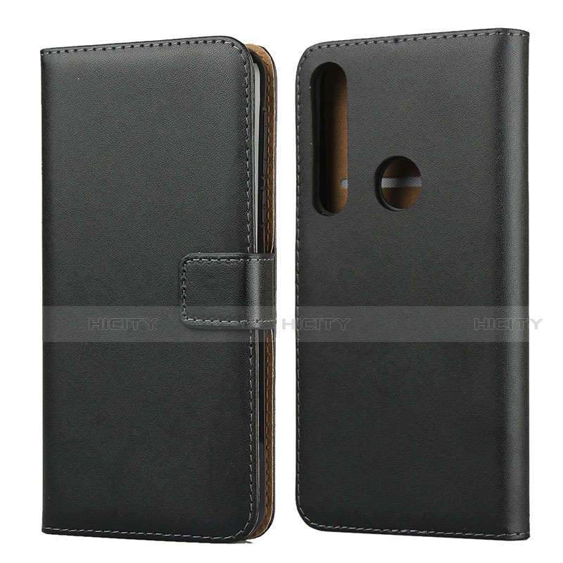 Funda de Cuero Cartera con Soporte para Motorola Moto G8 Play Negro