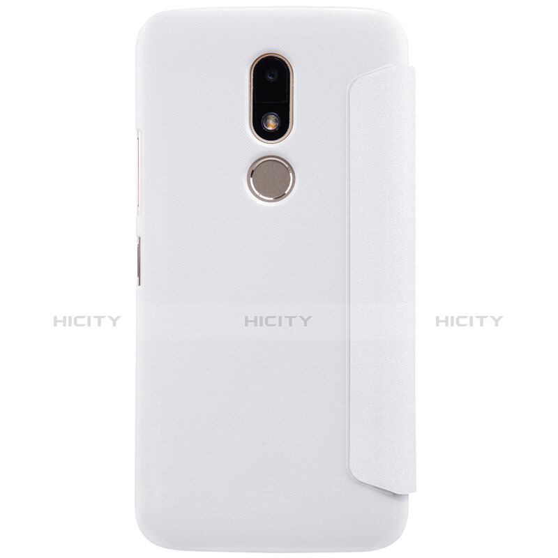 Funda de Cuero Cartera con Soporte para Motorola Moto M XT1662 Blanco