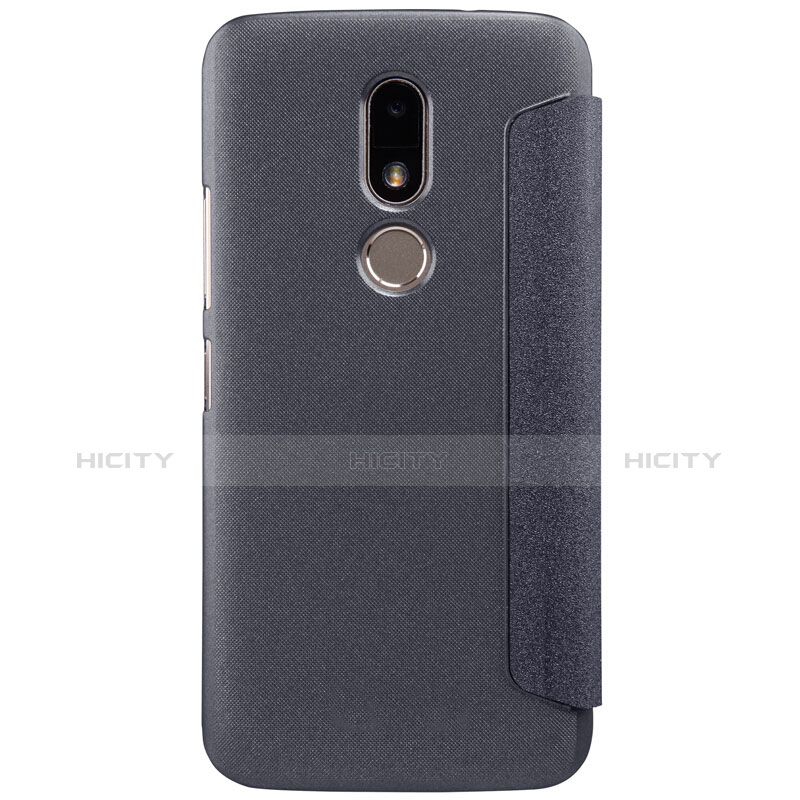 Funda de Cuero Cartera con Soporte para Motorola Moto M XT1662 Negro