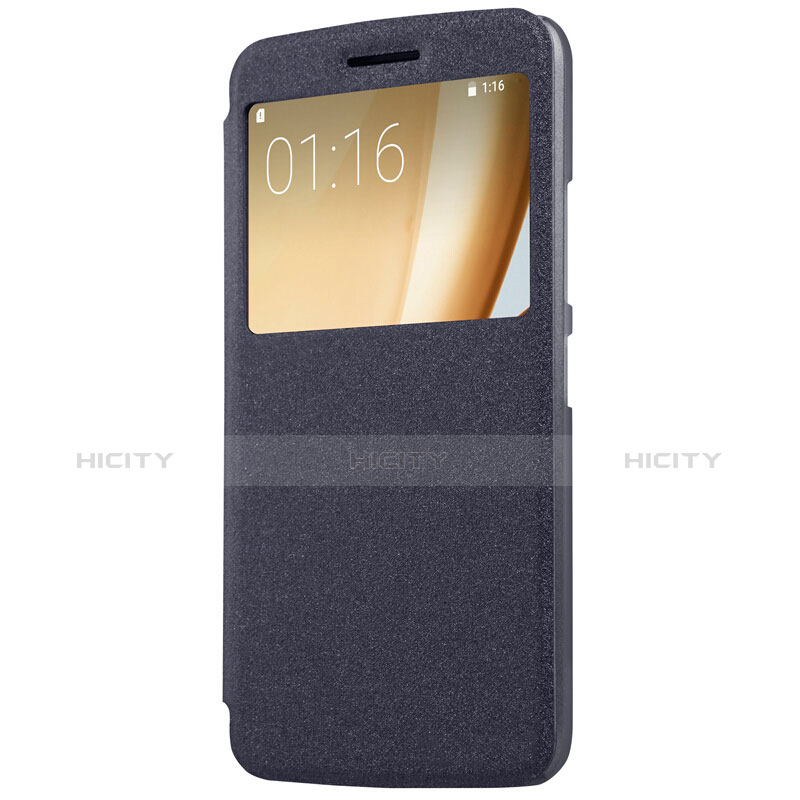 Funda de Cuero Cartera con Soporte para Motorola Moto M XT1662 Negro