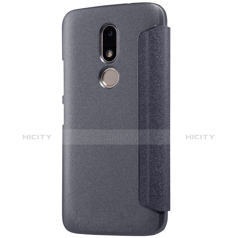 Funda de Cuero Cartera con Soporte para Motorola Moto M XT1662 Negro