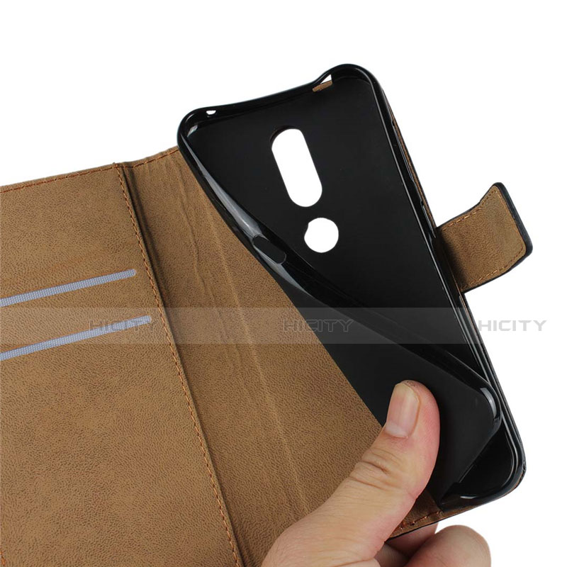 Funda de Cuero Cartera con Soporte para Nokia 4.2 Negro