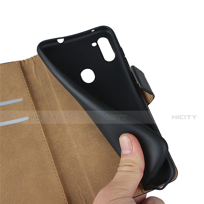 Funda de Cuero Cartera con Soporte para Samsung Galaxy A11 Negro