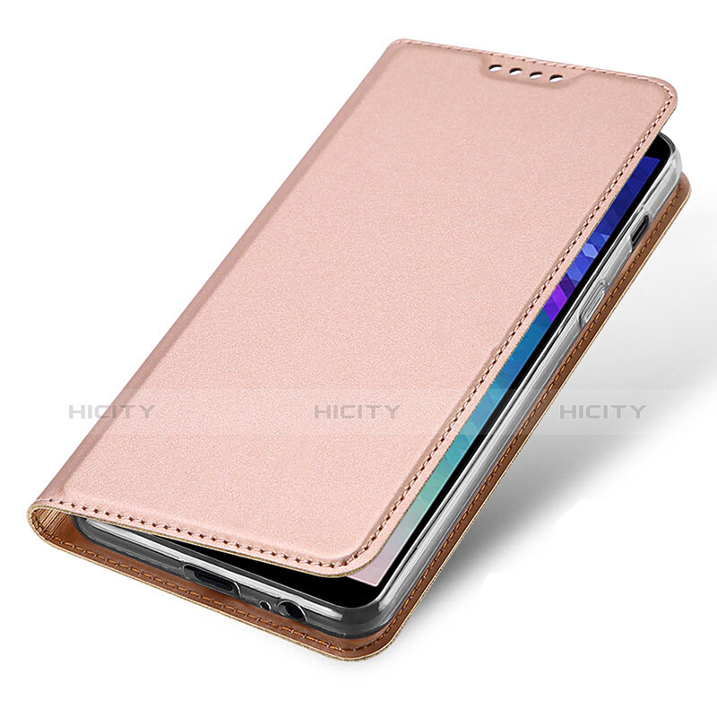 Funda de Cuero Cartera con Soporte para Samsung Galaxy A6 (2018) Oro Rosa