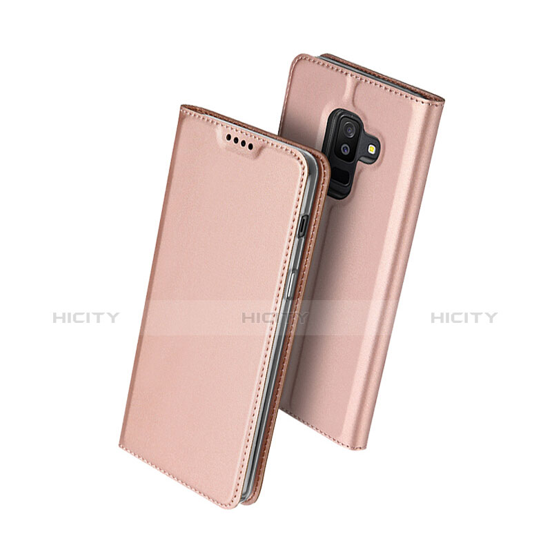 Funda de Cuero Cartera con Soporte para Samsung Galaxy A6 Plus (2018) Rosa