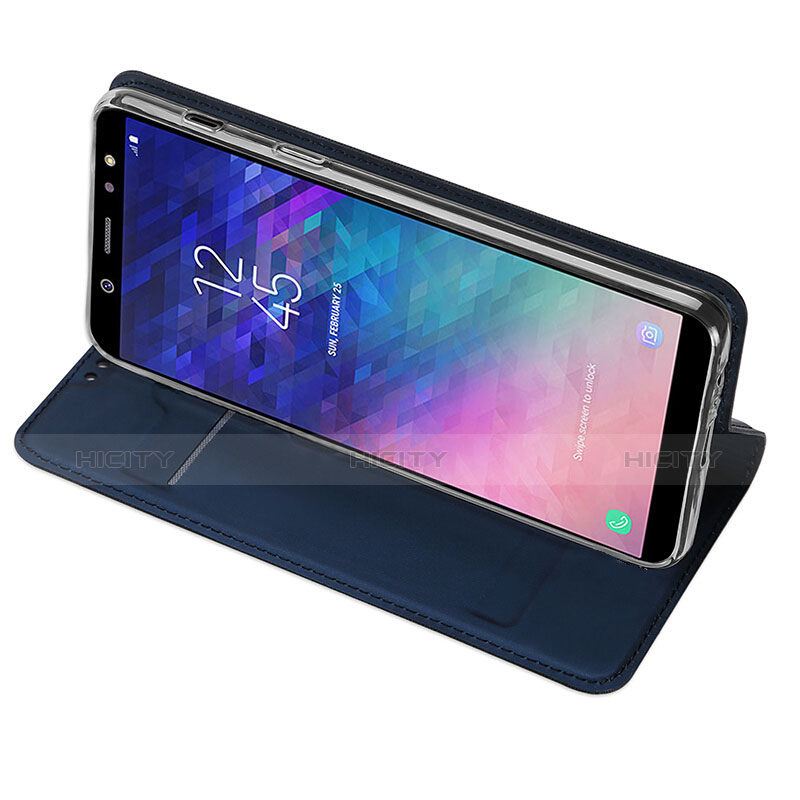 Funda de Cuero Cartera con Soporte para Samsung Galaxy A9 Star Lite Azul