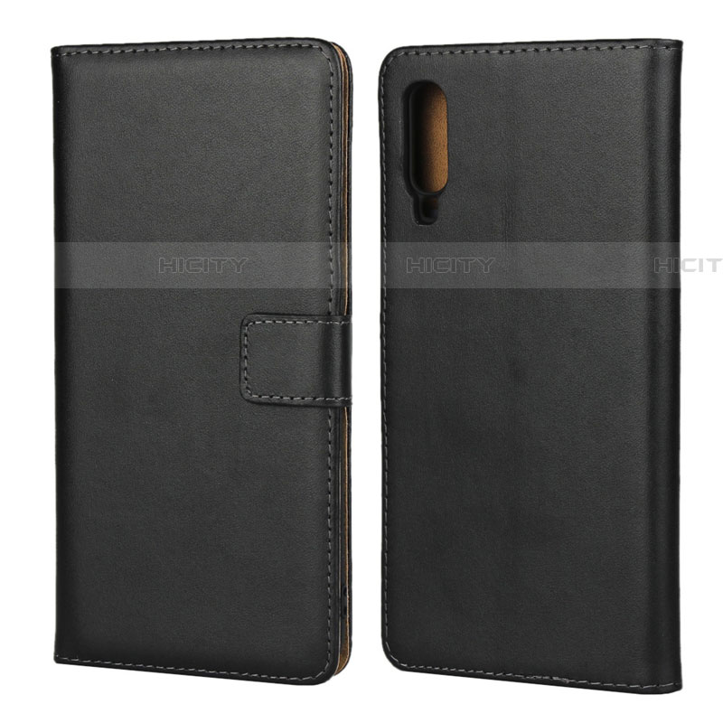 Funda de Cuero Cartera con Soporte para Samsung Galaxy A90 5G Negro