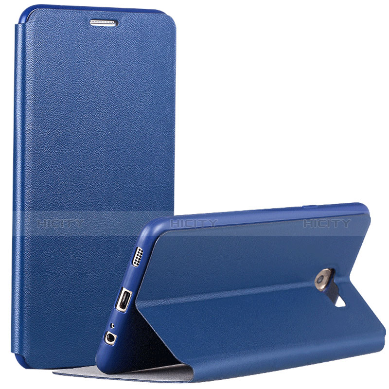 Funda de Cuero Cartera con Soporte para Samsung Galaxy C5 Pro C5010 Azul