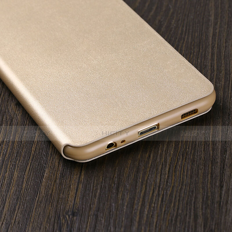 Funda de Cuero Cartera con Soporte para Samsung Galaxy C5 Pro C5010 Oro