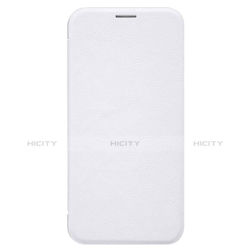 Funda de Cuero Cartera con Soporte para Samsung Galaxy C8 C710F Blanco