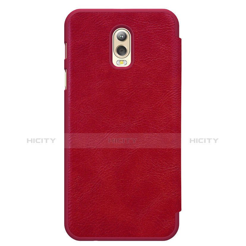 Funda de Cuero Cartera con Soporte para Samsung Galaxy C8 C710F Rojo