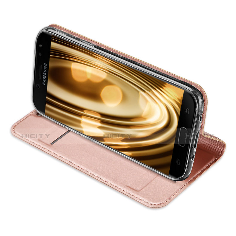 Funda de Cuero Cartera con Soporte para Samsung Galaxy J5 (2017) SM-J750F Rosa