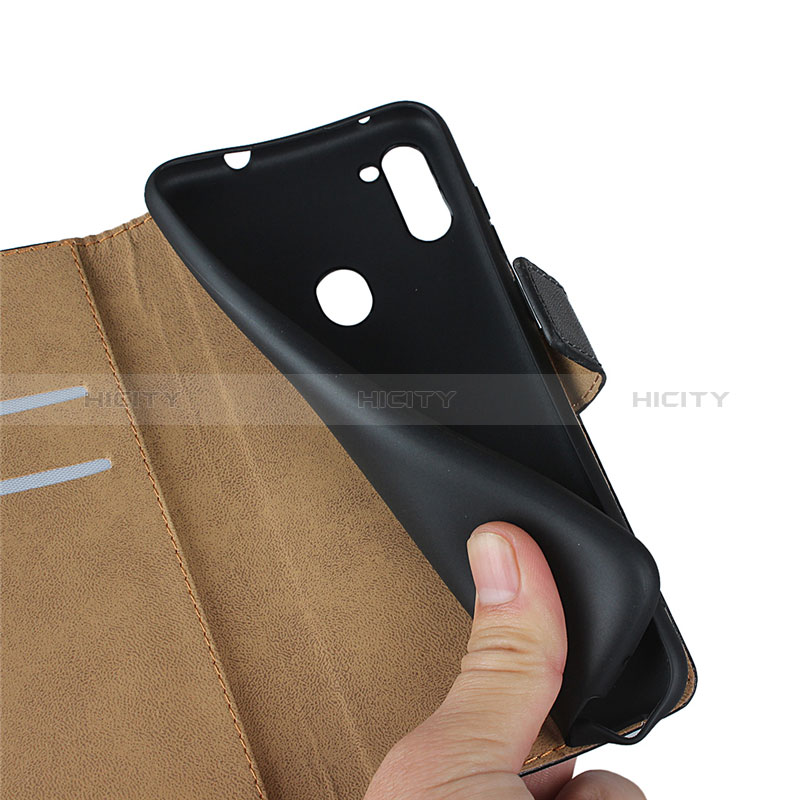 Funda de Cuero Cartera con Soporte para Samsung Galaxy M11 Negro