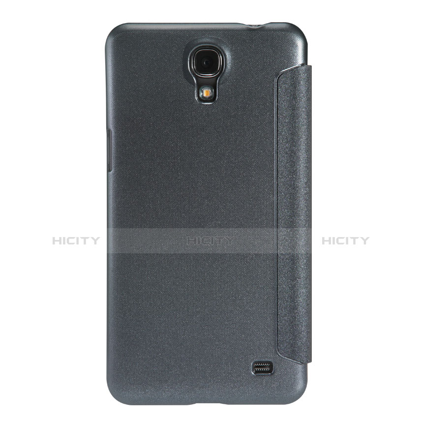 Funda de Cuero Cartera con Soporte para Samsung Galaxy Mega 2 G7508Q Negro