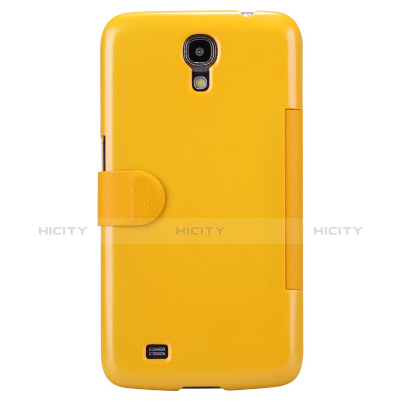 Funda de Cuero Cartera con Soporte para Samsung Galaxy Mega 6.3 i9200 i9205 Amarillo