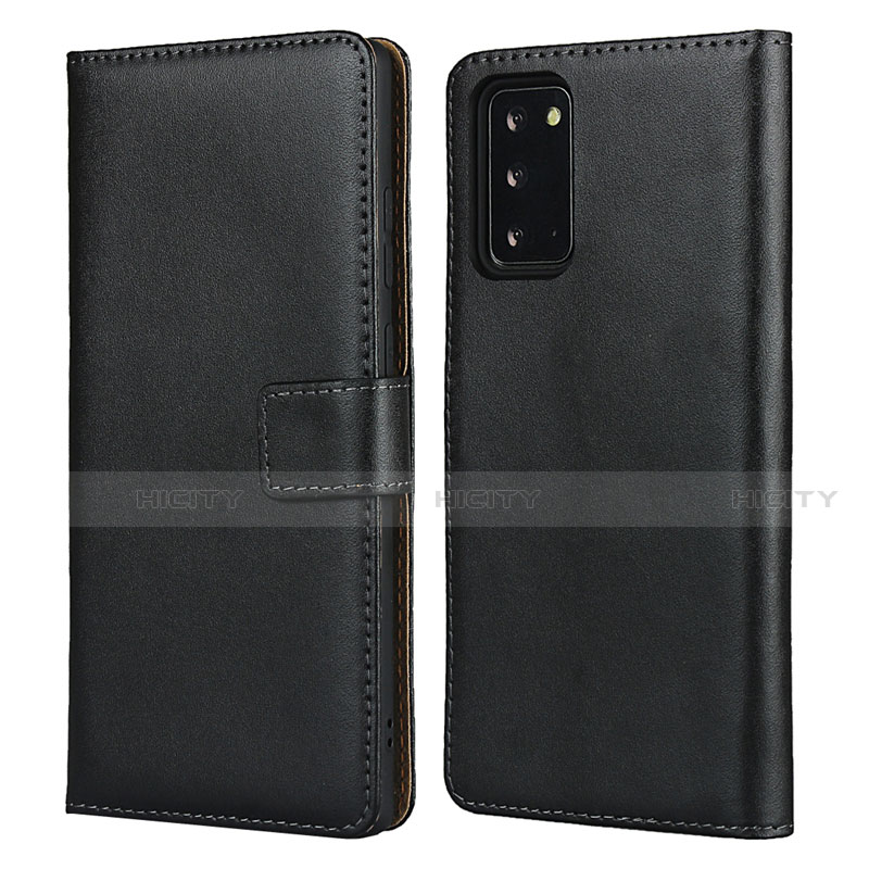 Funda de Cuero Cartera con Soporte para Samsung Galaxy Note 20 5G Negro