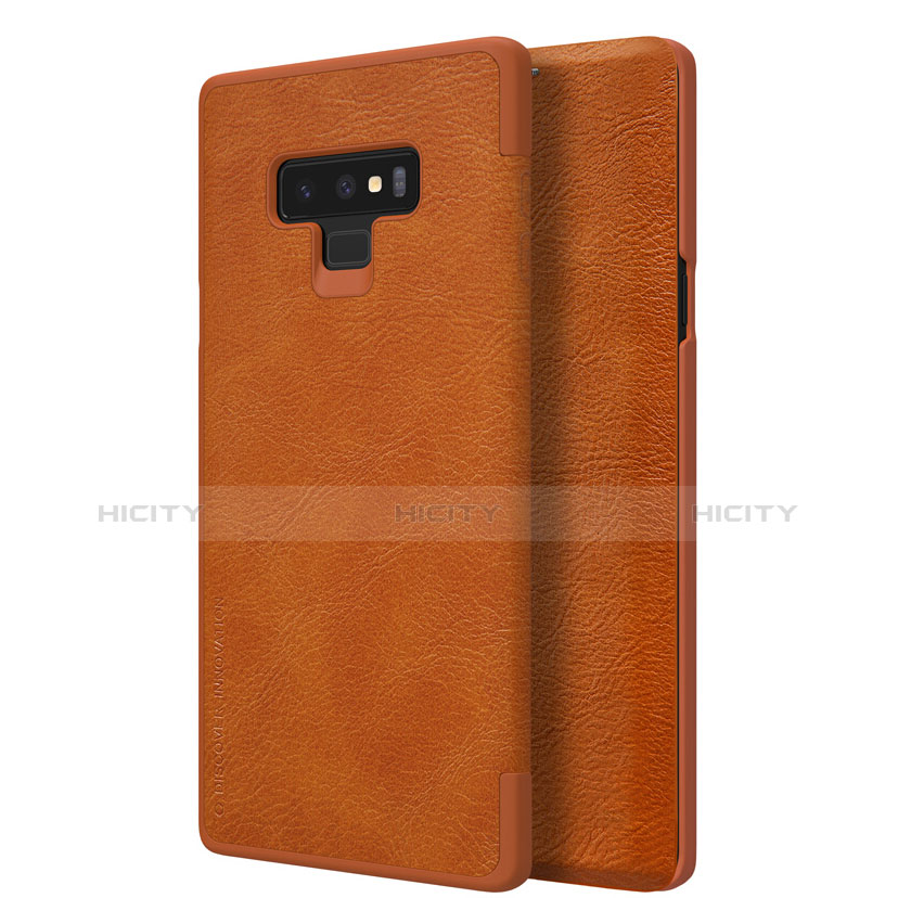 Funda de Cuero Cartera con Soporte para Samsung Galaxy Note 9 Marron