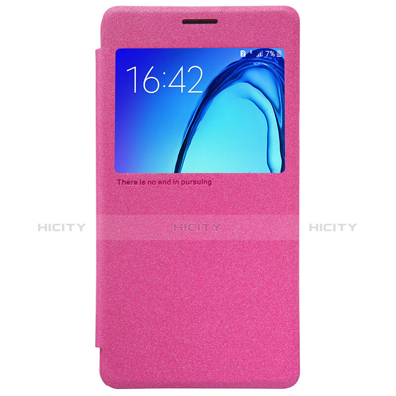 Funda de Cuero Cartera con Soporte para Samsung Galaxy On5 G550FY Rosa Roja