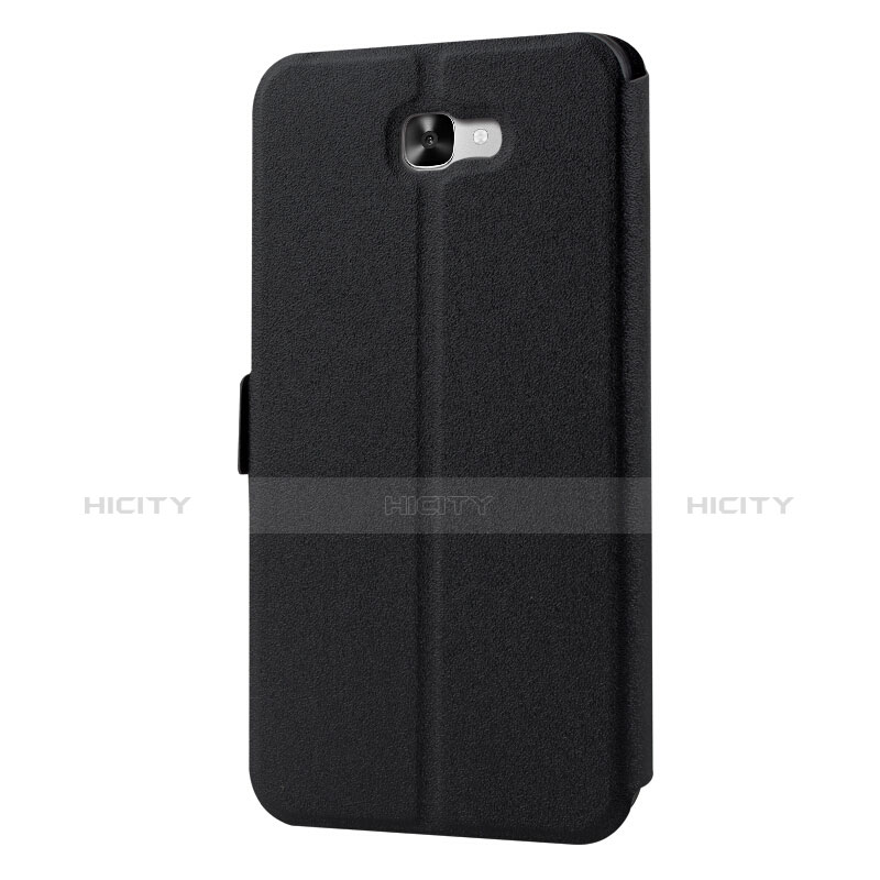 Funda de Cuero Cartera con Soporte para Samsung Galaxy On7 (2016) G6100 Negro