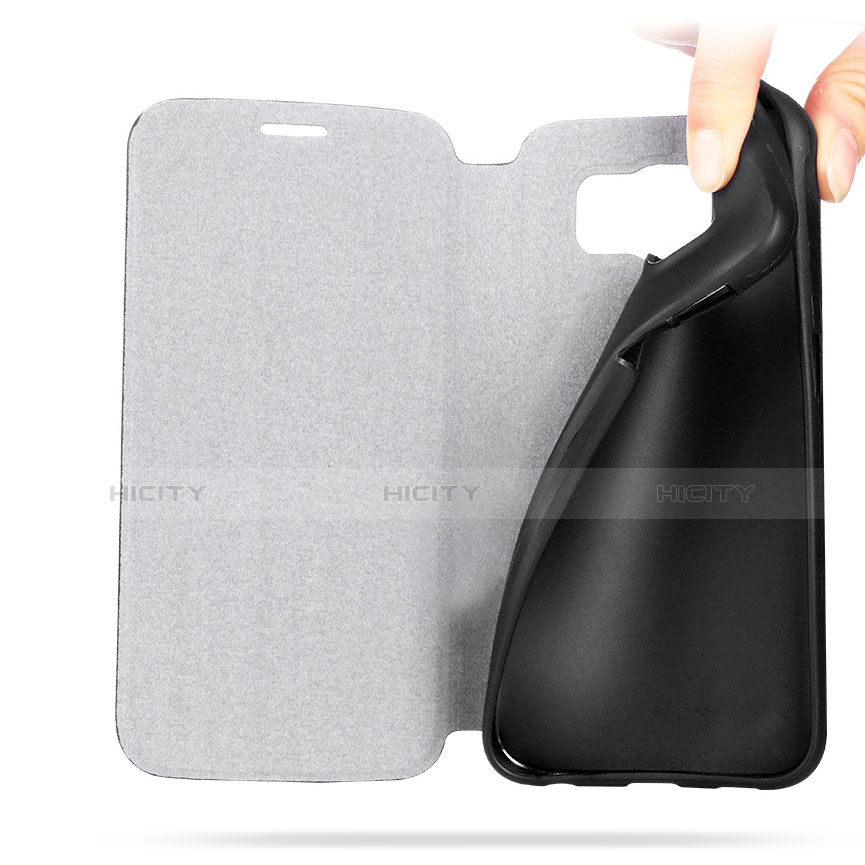 Funda de Cuero Cartera con Soporte para Samsung Galaxy S6 SM-G920 Negro