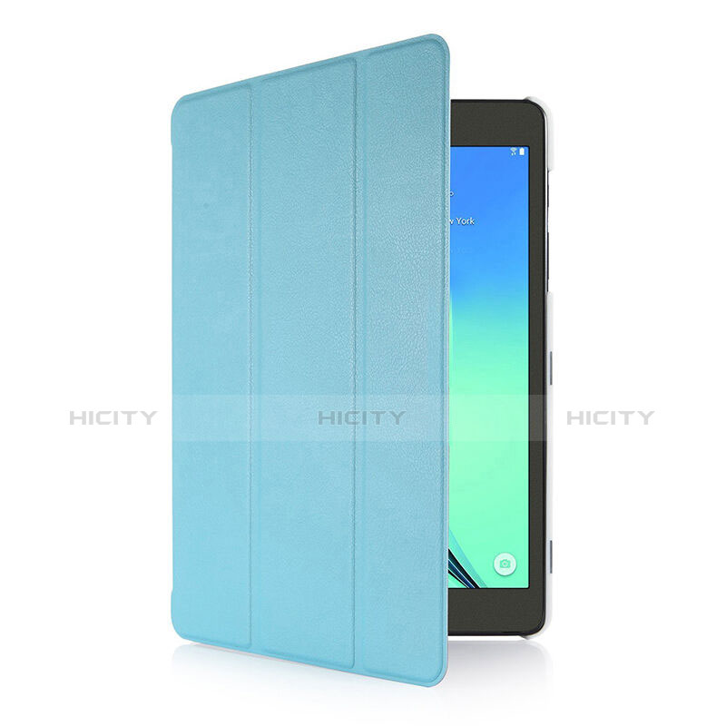 Funda de Cuero Cartera con Soporte para Samsung Galaxy Tab S2 8.0 SM-T710 SM-T715 Azul Cielo