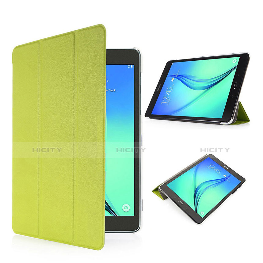 Funda de Cuero Cartera con Soporte para Samsung Galaxy Tab S2 8.0 SM-T710 SM-T715 Verde