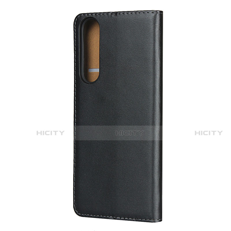 Funda de Cuero Cartera con Soporte para Sony Xperia 1 II Negro