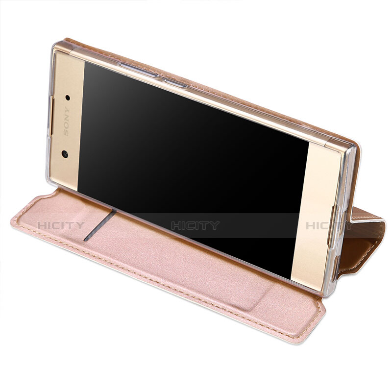 Funda de Cuero Cartera con Soporte para Sony Xperia L1 Rosa