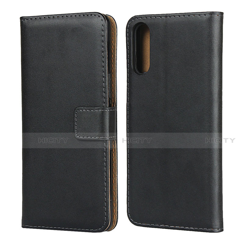 Funda de Cuero Cartera con Soporte para Sony Xperia L4 Negro