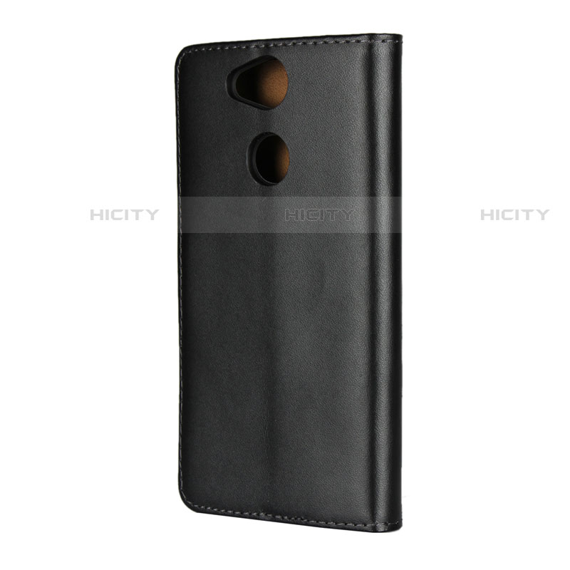 Funda de Cuero Cartera con Soporte para Sony Xperia XA2 Plus Negro