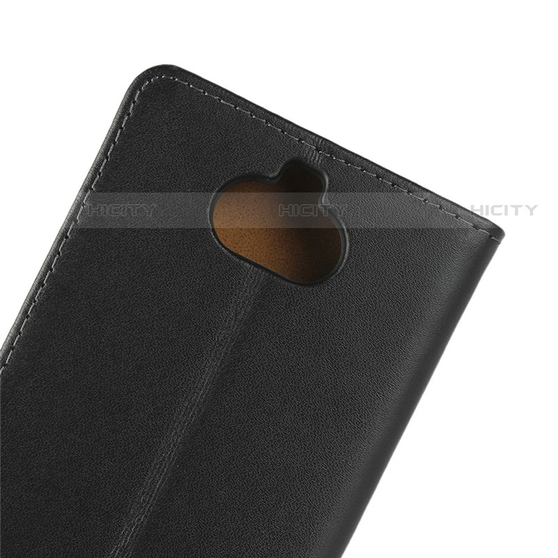 Funda de Cuero Cartera con Soporte para Sony Xperia XA3 Negro