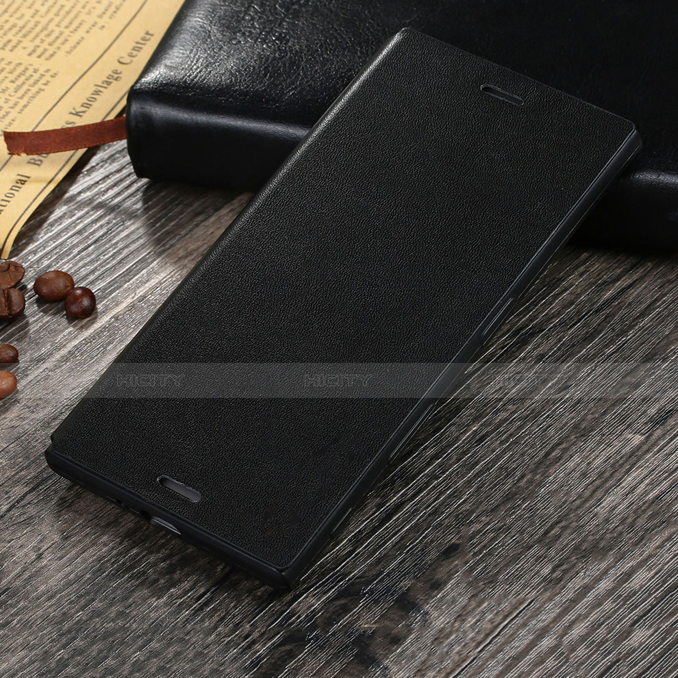 Funda de Cuero Cartera con Soporte para Sony Xperia XZs Negro