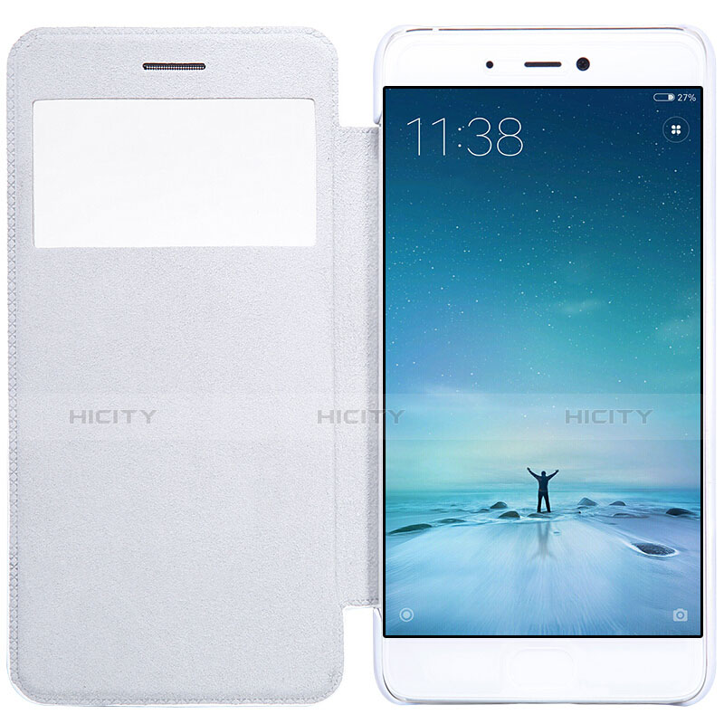 Funda de Cuero Cartera con Soporte para Xiaomi Mi 5S 4G Blanco